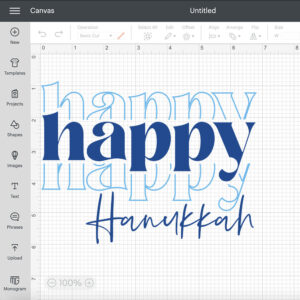 Happy Hanukkah SVG Mazel Tov Holiday Stacked Design SVG Cut Files 2