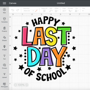 Happy Last Day Of School SVG Summer Break End Of School Black Design SVG 2