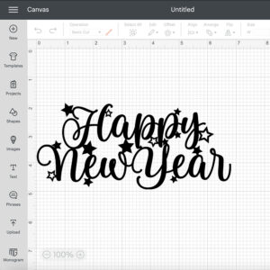 Happy New Year SVG New Years Eve Glow Forge Cake Topper SVG Cut Files 2