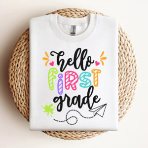 Hello First Grade SVG First Day of School SVG Cut Files for Cricut 3