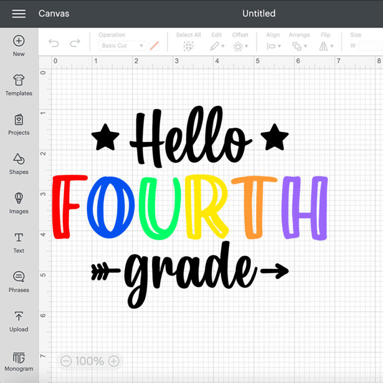 Hello Fourth Grade SVG Back To School Cricut Silhouette SVG Cut Files 2