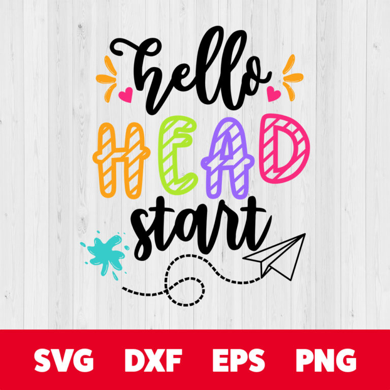 Hello Headstart SVG First Day of School SVG Cut Files for Cricut 1