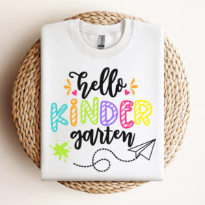 Hello Kindergarten SVG First Day of School for Dark T shirts Cut Files 3