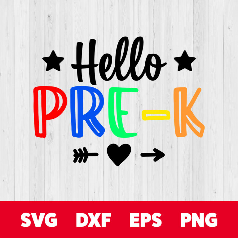 Hello Pre K SVG Back To School Cricut Silhouette SVG Cut Files 1