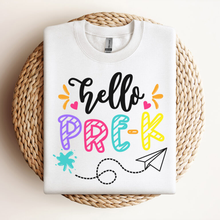 Hello Pre K SVG First Day of School SVG Cut Files for Cricut Silhouette 3