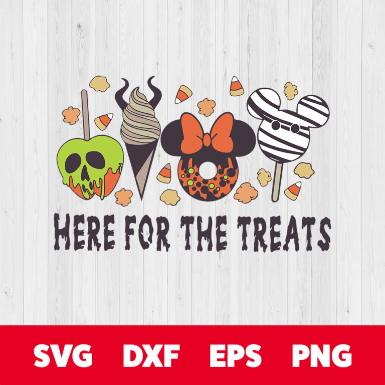 Here for the Treats SVG Mickey Mouse snacks SVG Halloween Treats SVG 1