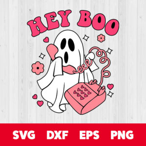 Hey Boo SVG Cute Ghost SVG Ghost Halloween SVG 1