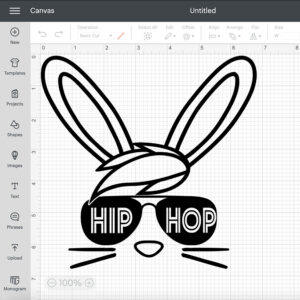 Hip Hop Bunny Face SVG 2