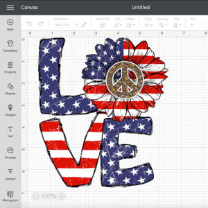 Hippie Love America PNG American PNG 4th Of July Patriot PNG Sunflower 2