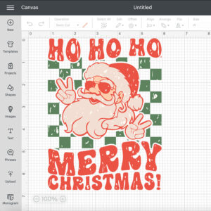 Ho Ho Ho Merry Christmas SVG Santa Claus T shirt Color Design SVG PNG 2