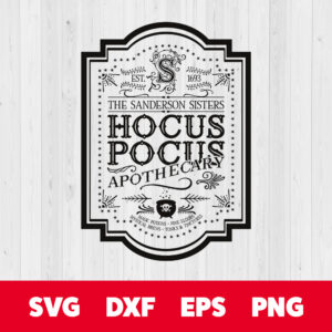 Hocus Pocus Apothecary SVG Sanderson Sisters Sublimation SVG files 1