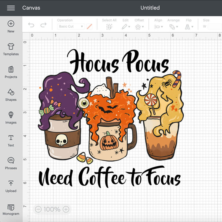 Hocus Pocus Need Coffee To Focus PNG Halloween Sublimation PNG 2