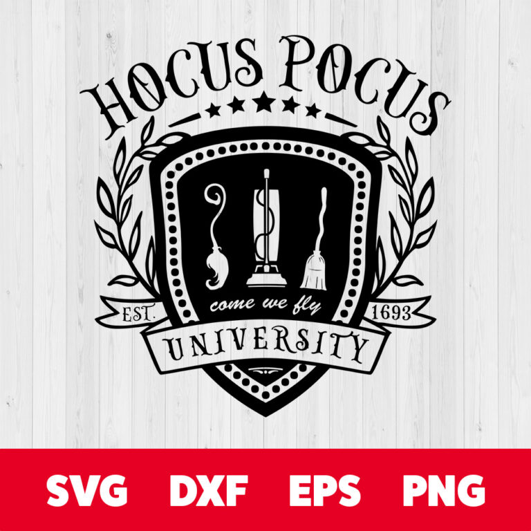 Hocus Pocus University SVG Sanderson Sisters T shirt BW Design SVG 1