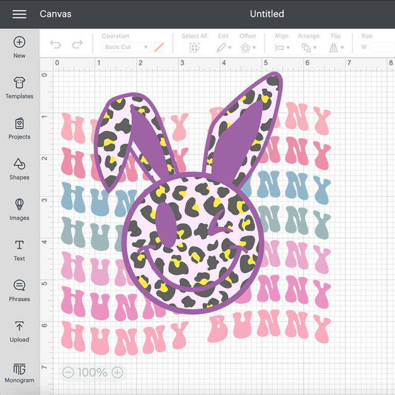 Hunny Bunny Smiley SVG Bunny Easter Vibes SVG Easter Bunny SVG 2