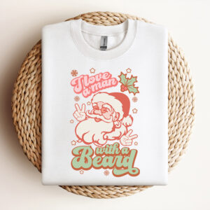 I Love A Man With A Beard SVG Christmas Santa Claus T shirt Retro Design SVG PNG 3