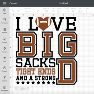 I Love Big Sacks Tight Ends And A Strong D SVG Funny Football Game Day T shirt SVG 2