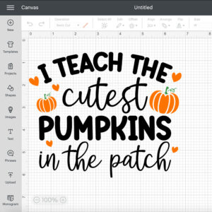 I Teach The Cutest Pumpkins In The Patch SVG Teachers T shirt SVG file 2