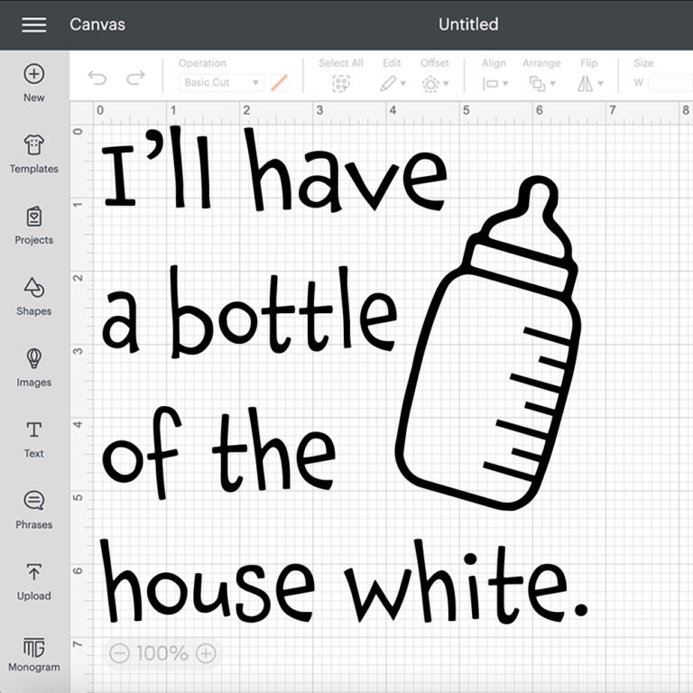 Ill Have A Bottle Of The House White SVG Cute Baby SVG 2