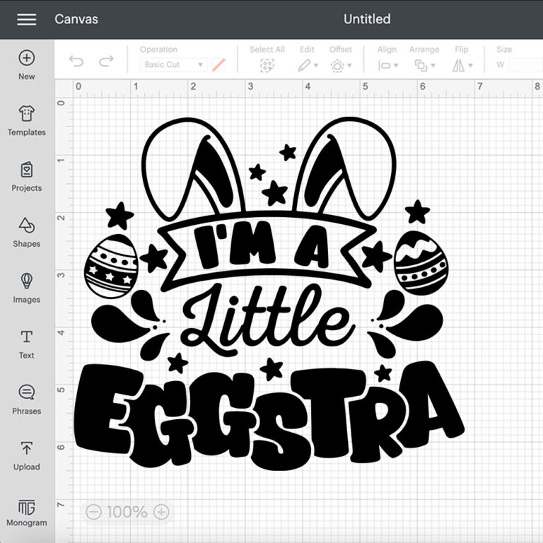 Im A Little Eggstra SVG Funny Easter Bunny SVG Kids Easter SVG 2