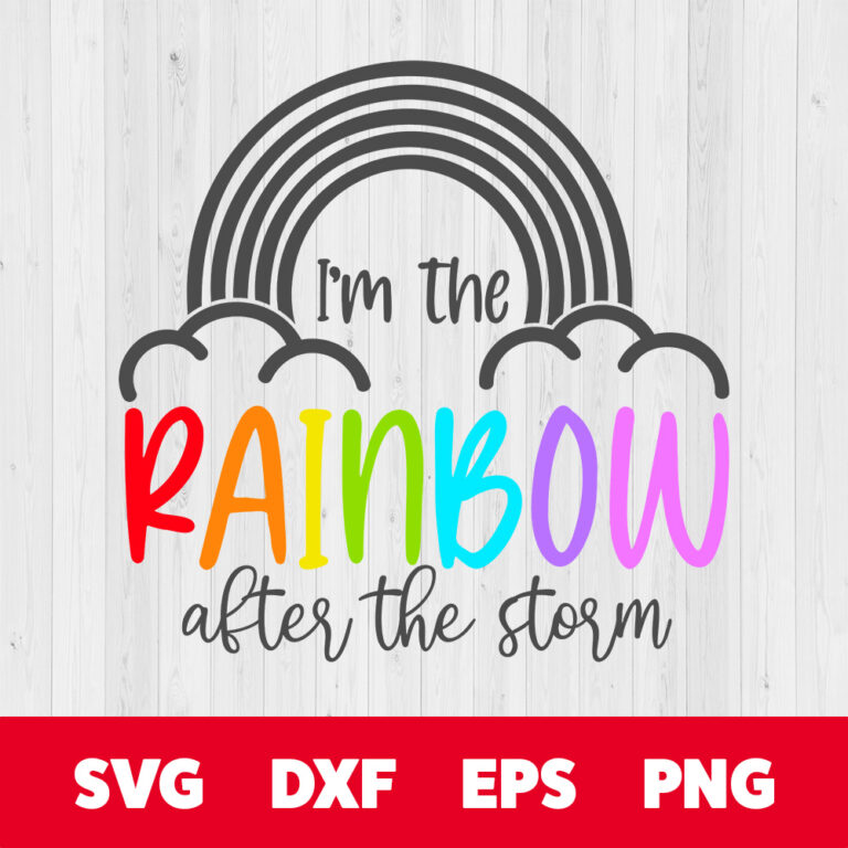 Im The Rainbow After The Storm SVG Newborn Baby T shirt SVG cut files 1