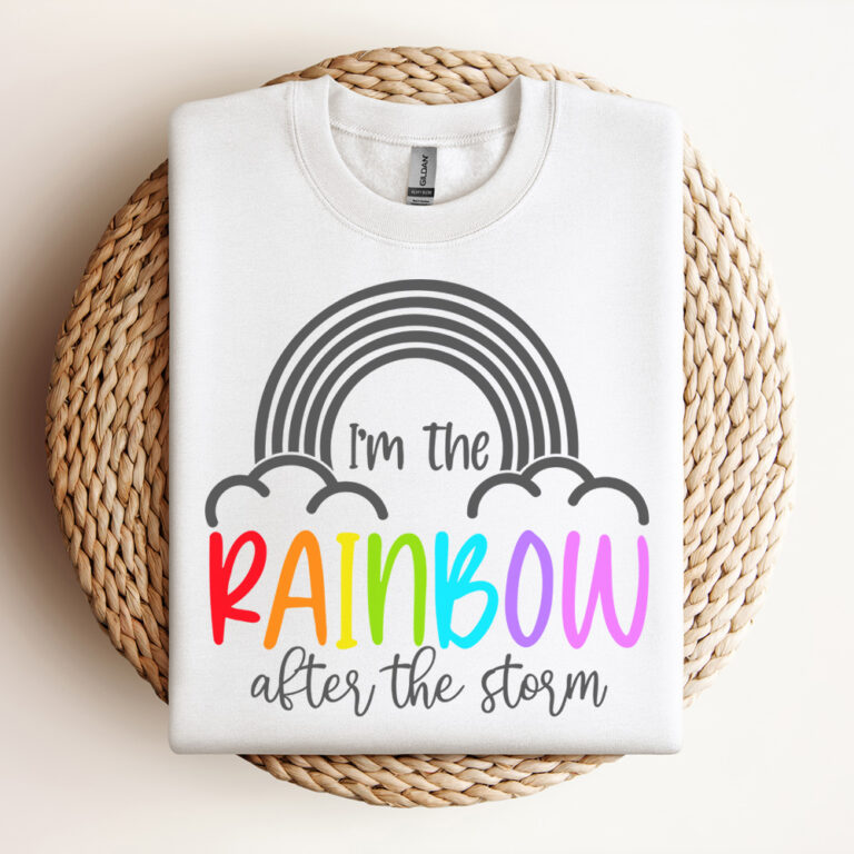 Im The Rainbow After The Storm SVG Newborn Baby T shirt SVG cut files 3