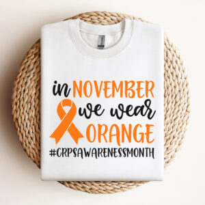 In November We Wear Orange SVG CRPS Awareness Ribbon Badge SVG Cut Files 3