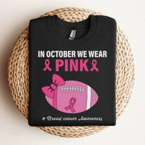 In October We Wear Pink Football SVG Cancer SVG 3