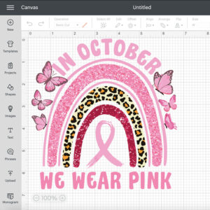 In October We Wear Pink Leopard Breast Cancer Awareness SVG 2