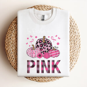 In October We Wear Pink Ribbon Leopard Pumpkin Breast Cancer Retro SVG 3