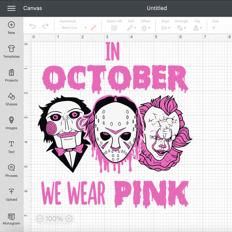 In October we wear pink Horror SVG Breast Cancer SVG 2