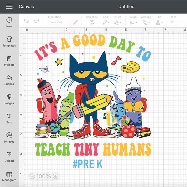 Its A Good Day To Teach Tiny Humans Prek Cat Teacher Lover SVG 2