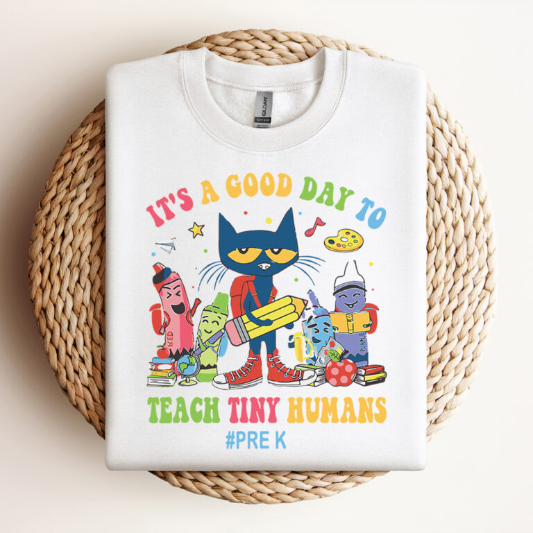 Its A Good Day To Teach Tiny Humans Prek Cat Teacher Lover SVG 3