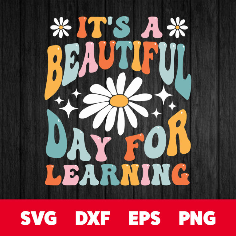 Its Beautiful Day For Learning Rainbow Teacher Students SVG 1