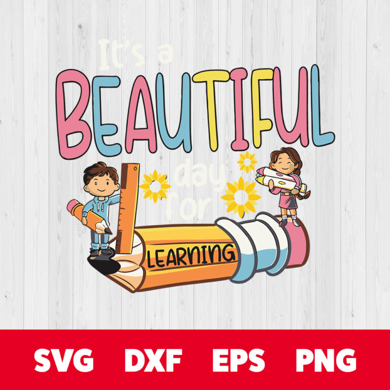 Its Beautiful Day For Learning Retro Teacher Back To School SVG 1