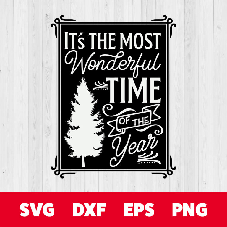 Its The Most Wonderful Time Of The Year SVG Christmas Tree SVG file 1