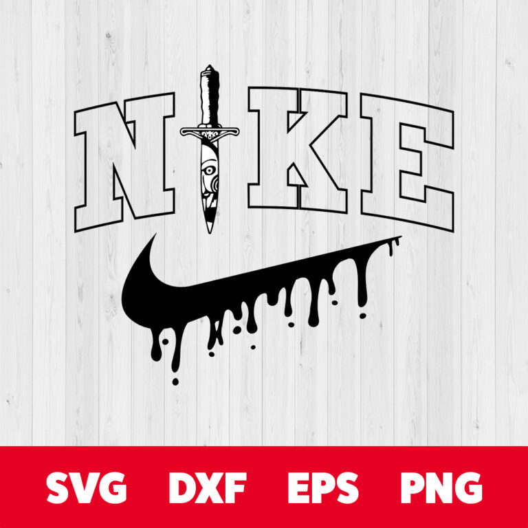 Jigsaw Knife x Nike SVG Horror Halloween SVG 1