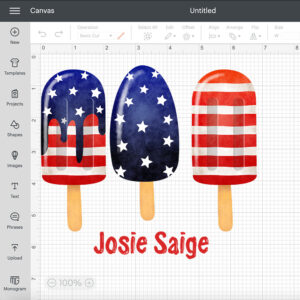 Josie Saige Ice Cream PNG Sublimation 4th of July PNG Sublimation 2