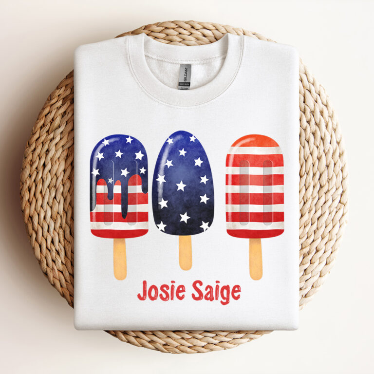 Josie Saige Ice Cream PNG Sublimation 4th of July PNG Sublimation 3