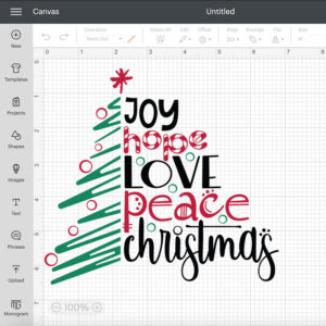 Joy Hope Love Peace Christmas SVG 2