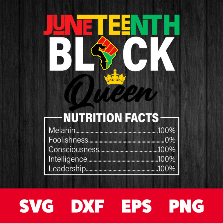 Juneteenth Black King Nutritional Facts SVG Juneteenth SVG 1