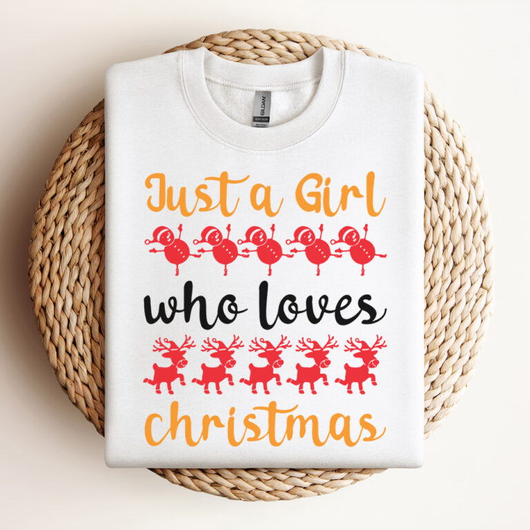 Just A Girl Who Loves Christmas Christmas Quotes SVG 3