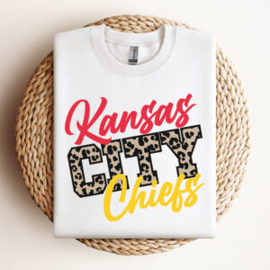 Kansas City Chiefs Leopard SVG NFL Football Team T shirt Design SVG Cut Files 3