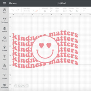 Kindness Matters SVG Retro Pink Smile Design T shirt Design SVG Cut Files Cricut 2