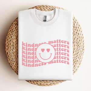 Kindness Matters SVG Retro Pink Smile Design T shirt Design SVG Cut Files Cricut 3