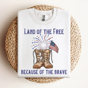 Land Of The Free Because Of The Brave PNG Memorial Day 4th Of July 3