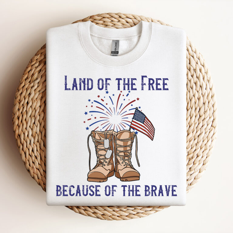 Land Of The Free Because Of The Brave PNG Memorial Day 4th Of July 3