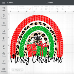 Leopard Christmas Rainbow Design Christmas Design PNG 2