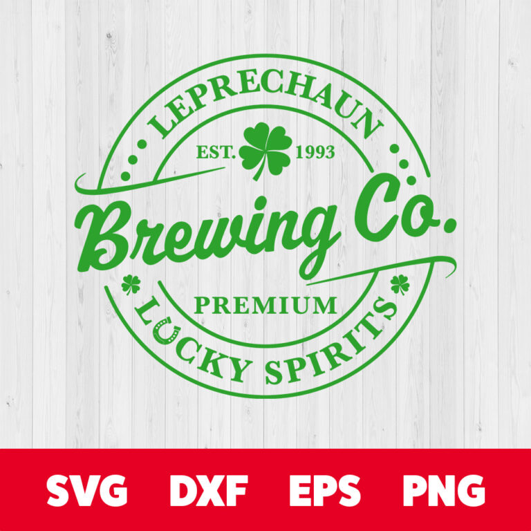 Leprechaun Brewing Co Premium Lucky Spirits SVG St Patricks Day SVG 1