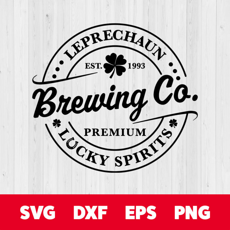 Leprechaun Brewing Co Premium Lucky Spirits SVG St Patricks Design SVG 1
