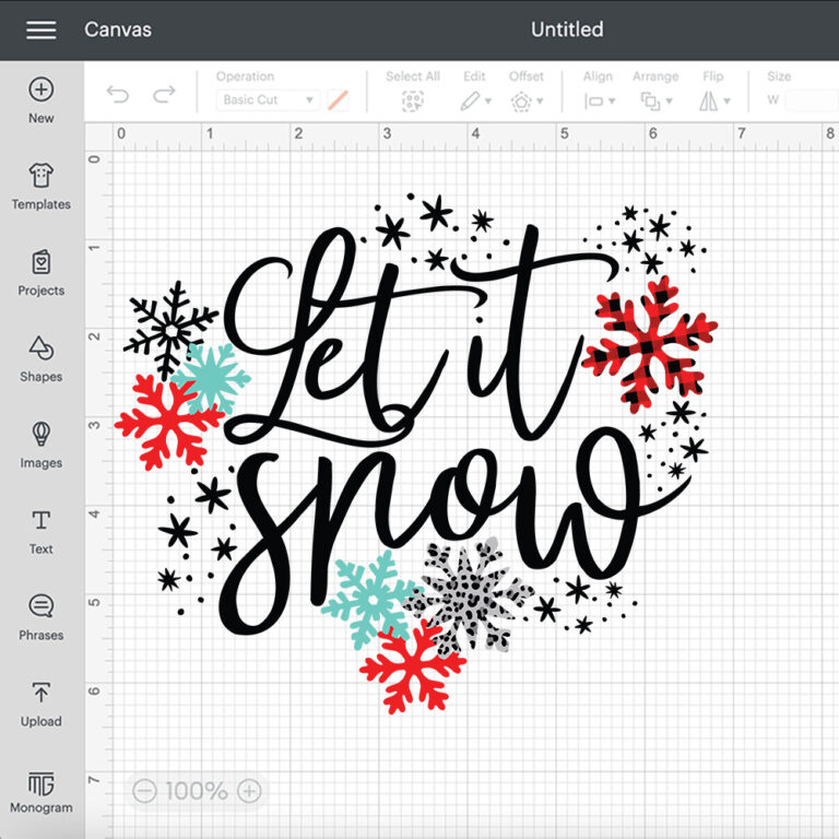 Let It Snow Christmas Color SVG 2